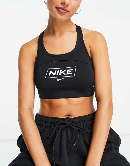 Nike Air Dri-FIT Swoosh Sports Bra Black/Black