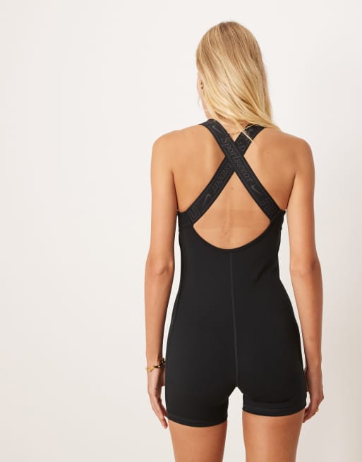 Nike Pro Training Gym Life Swoosh unitard in black, 2 of 4