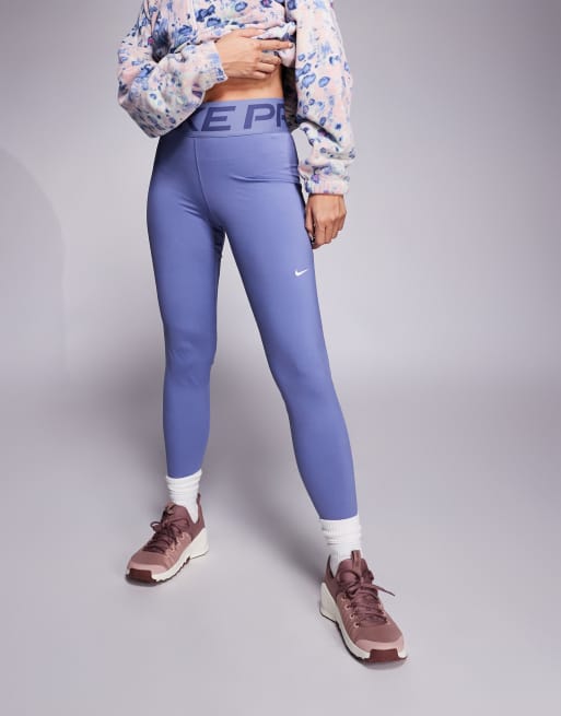 Nike Pro Training high waisted sculpt leggings in blue, 2 of 5