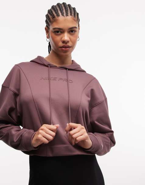 Nike Pro Training hoodie in brown - view 1