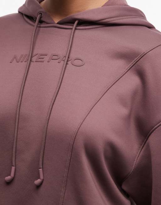 Nike Pro Training hoodie in brown, 4 of 4
