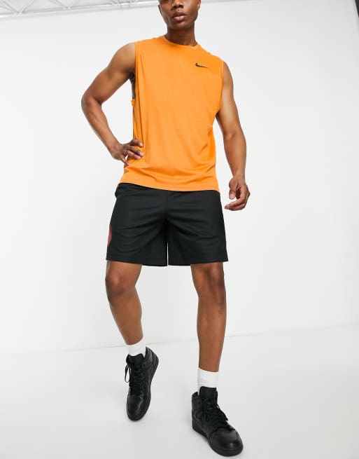 Nike Pro Training Hyperdry Dri-FIT Tank In Orange for Men