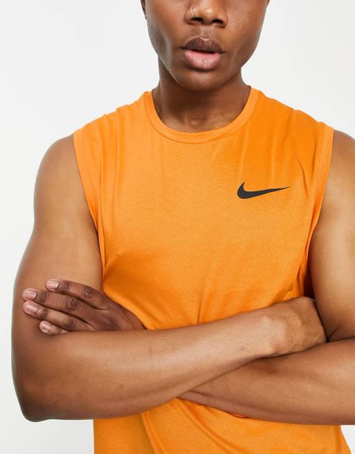 Nike Pro Training Hyperdry Dri-FIT tank in orange