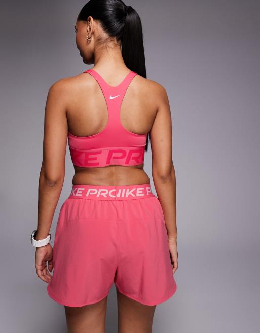 Nike - Pro Training Indy Dri-FIT - Reggiseno sportivo rosa a supporto leggero con scollo profondo, 4 di 4