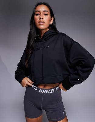 Nike - Pro Training - Kapuzenpullover in Schwarz