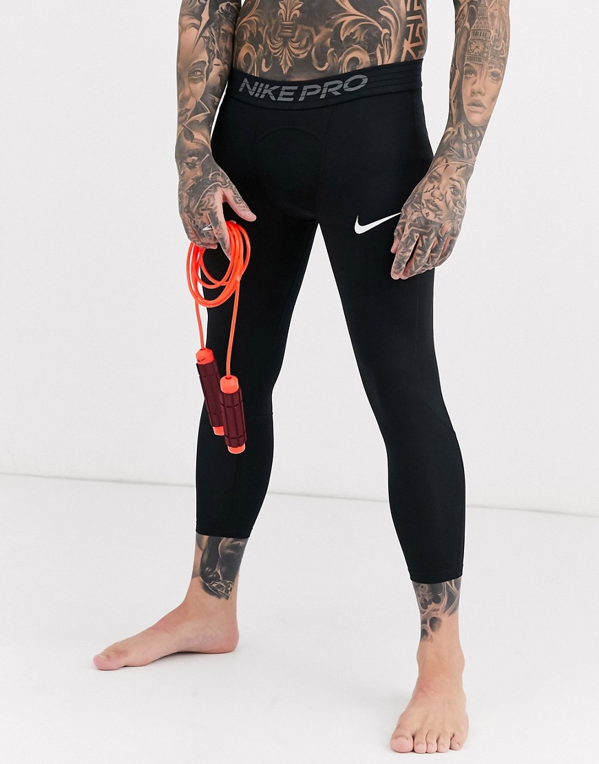 Nike Pro Training - Leggings a 3/4 neri-Nero
