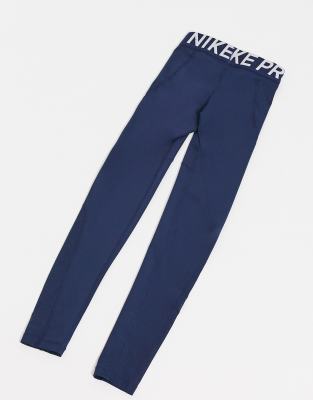 nike pro navy leggings