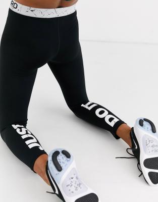 nike pro training blue marble print legging