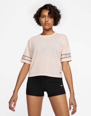 pink nike training top