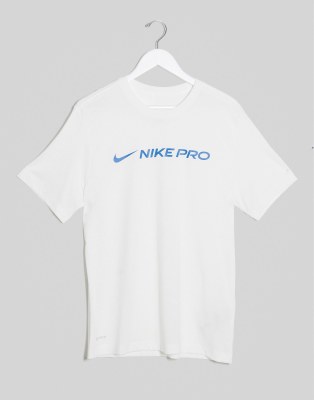 nike pro white shirt