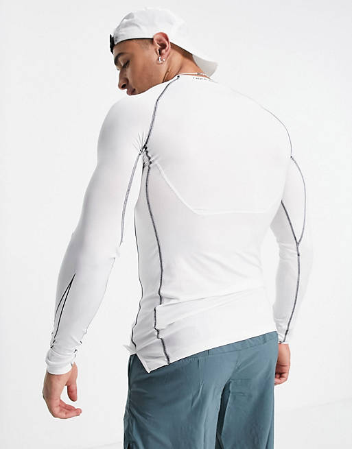  Nike Pro Training long sleeve base layer top in white 