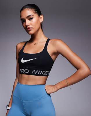 Nike Pro Training Low Support Sports Bra In Black