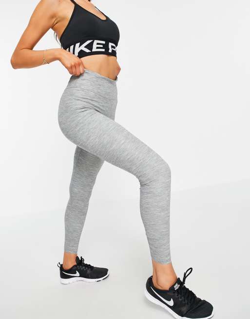 Nike Pro Training luxe high waist 7 8 leggings in gray