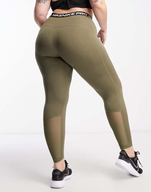 Legginsy damskie Nike Pro sportowe Khaki r. XL 14924526154