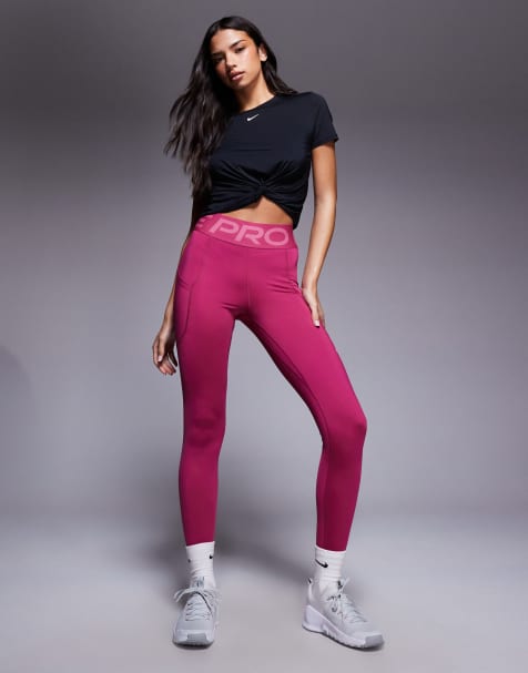 Nike Pro Training sculpt tights in pink - view 1
