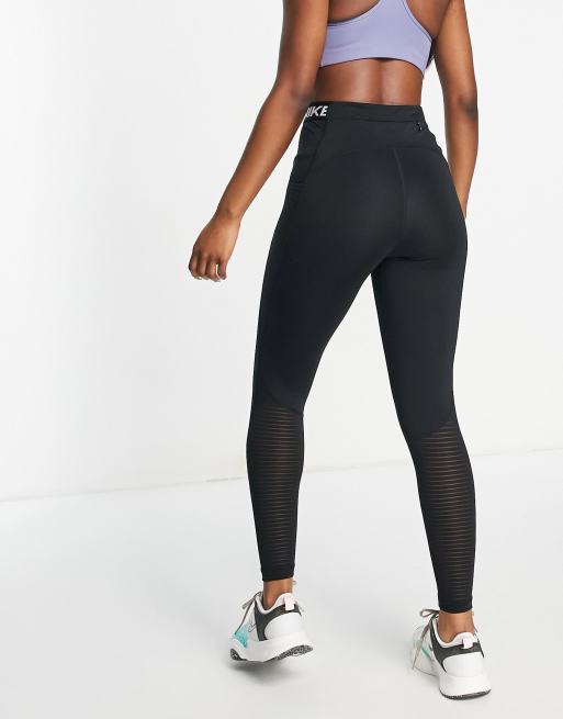 Nike – Pro Training Seasonal Dri-FIT – Czarne legginsy z podwyższonym stanem, 3 z 4