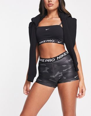 Nike Pro Training 3 inch booty shorts in black camo - ASOS Price Checker
