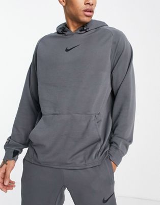 Homme Nike - Pro Training - Sweat à capuche molletonné - Gris