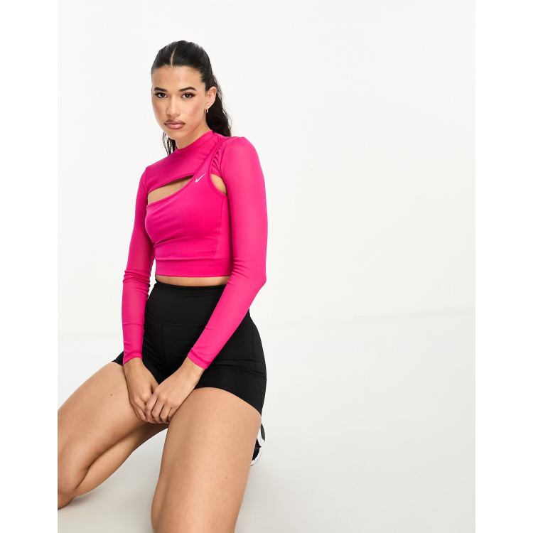 Training Long Sleeve Crop Top - Pink