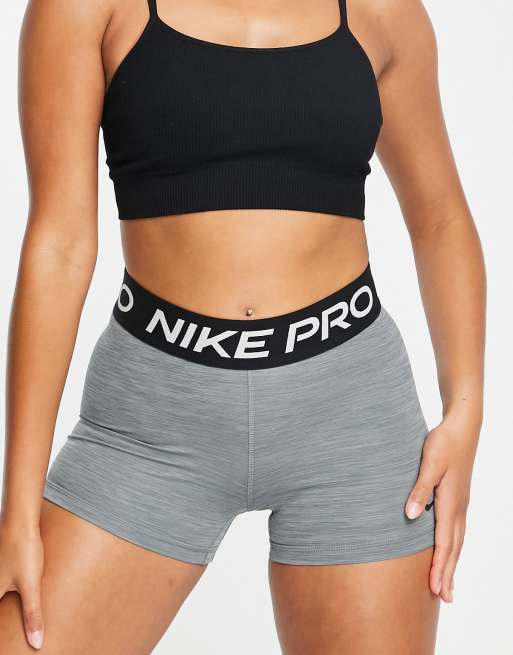 Nike – Pro Training – Szare legginsy o skróconej długości