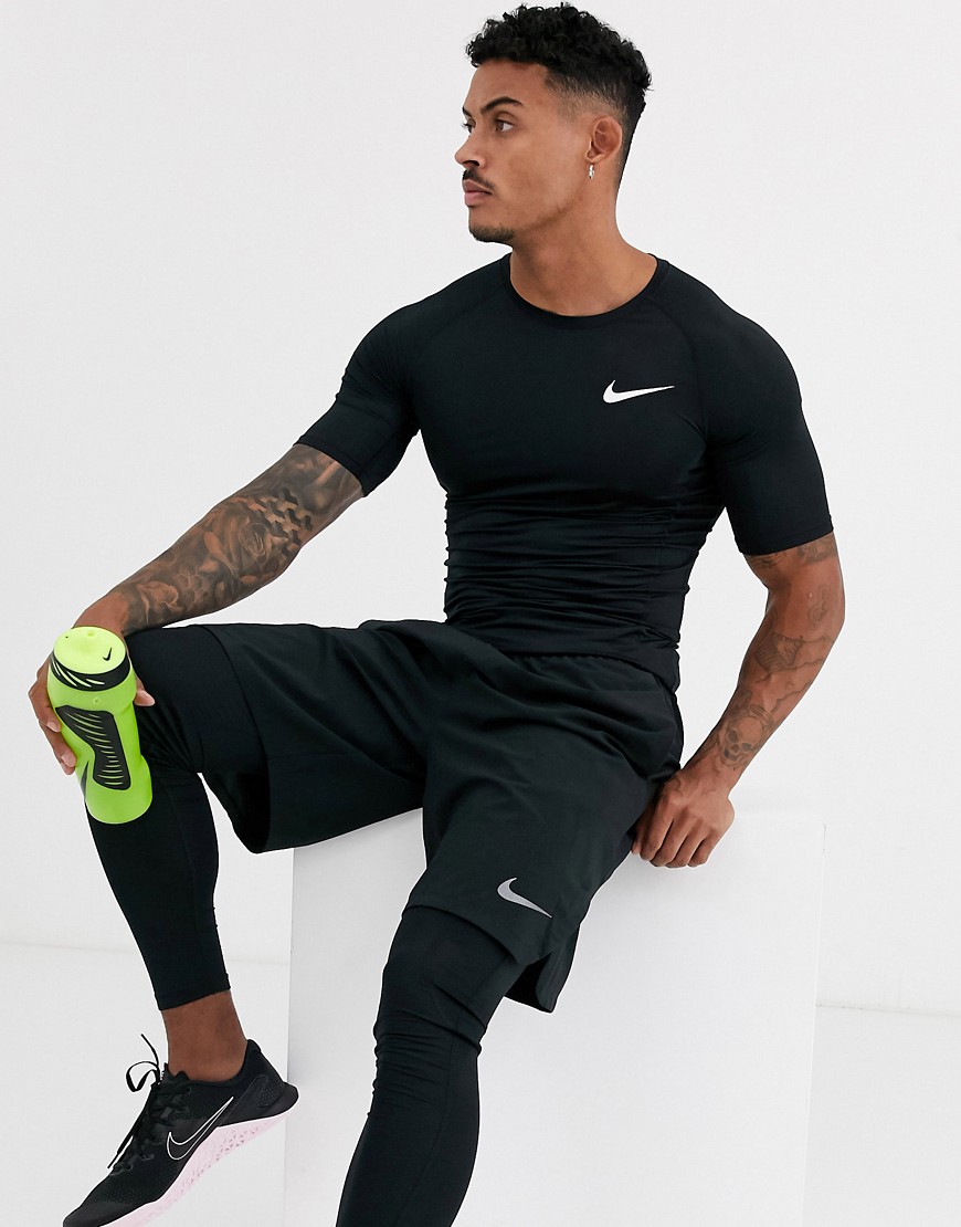 Nike Pro Training - T-shirt base layer nera-Nero