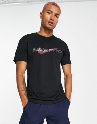 Nike Pro Training t-shirt in black | ASOS