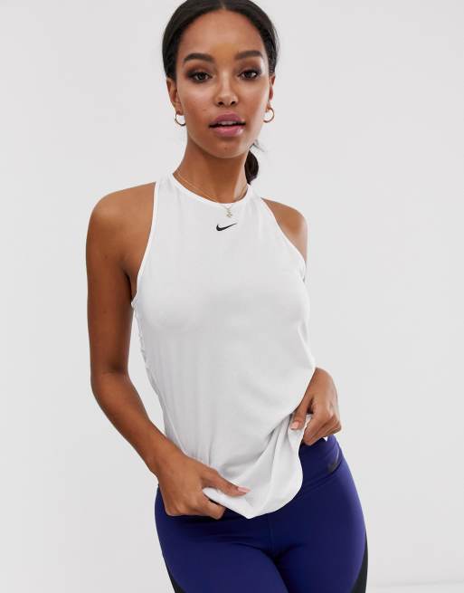 Nike Pro Training Tank In White | ASOS