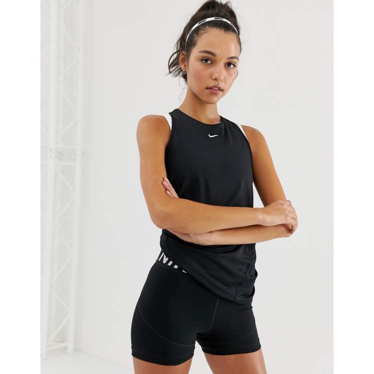 Scheiding kort modder Nike Pro Training Tank Top In Black | ASOS