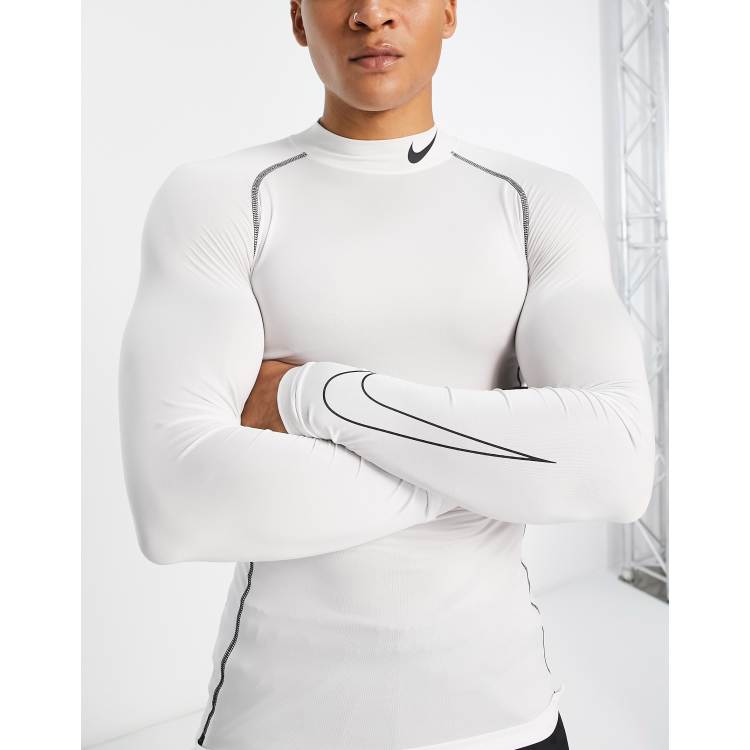 Nike Training pro compression long sleeve t-shirt with mock neck