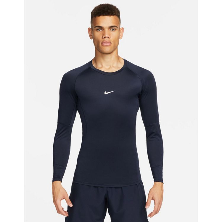 Nike Sports Utility long sleeve crew neck top in black