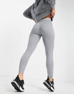 Nike Pro Training tonal leopard print leggings in grey, Compare