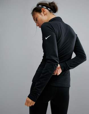 nike women's pro warm half zip