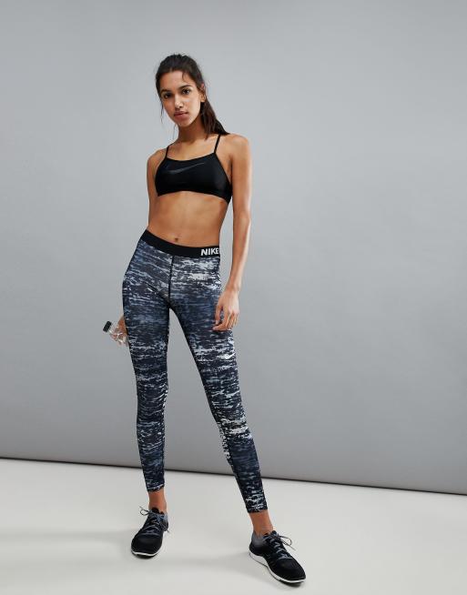 Nike Pro Warm Logo Leggings In Black