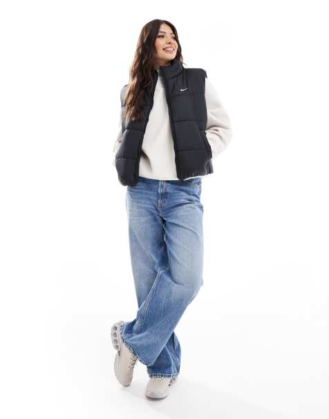 Nike puffer vest in black - view 1