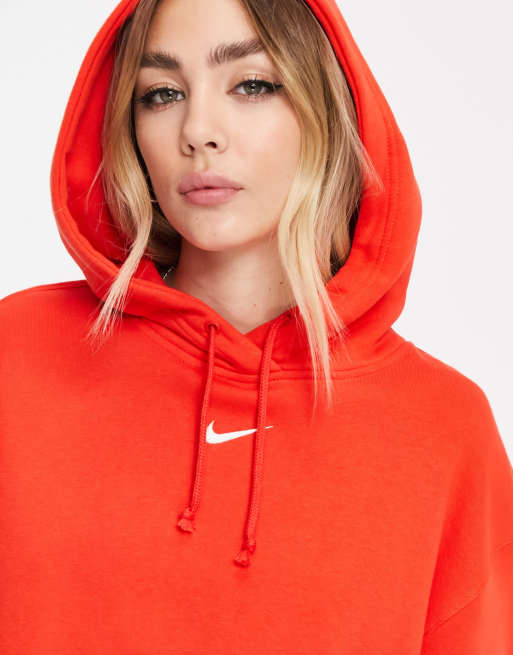 Red nike hot sale pullover women's