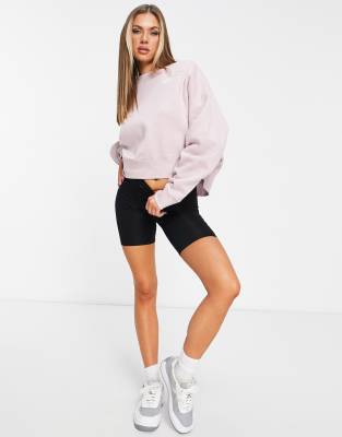 nike pullover fleece sweatshirt in light pink