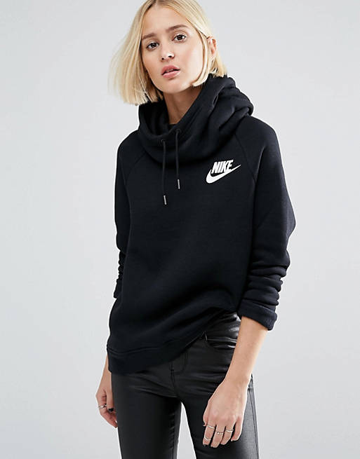 Nike Pullover Hoodie In Black With Small Futura Logo