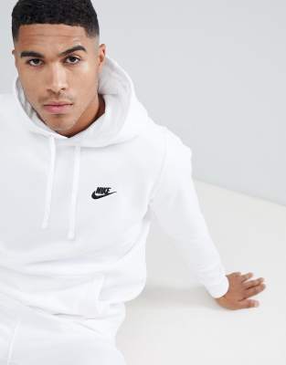 black nike hoodie with white logo