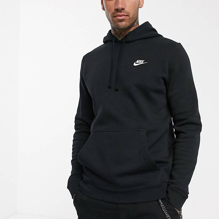 Nike Sport Essentials Sherpa Hoodie With Back Logo In Black For Men ...