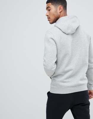 nike club grey swoosh logo hoodie