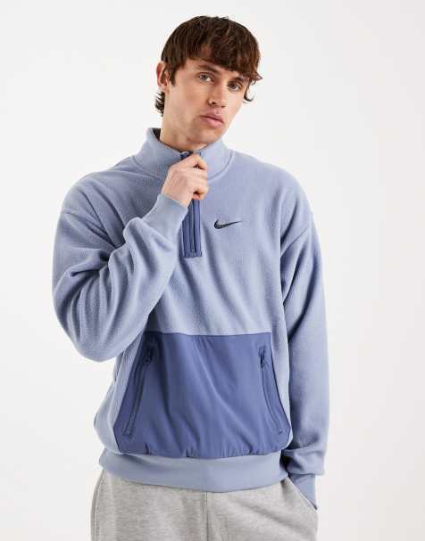 Nike quarter zip polar sweatshirt in navy - view 1