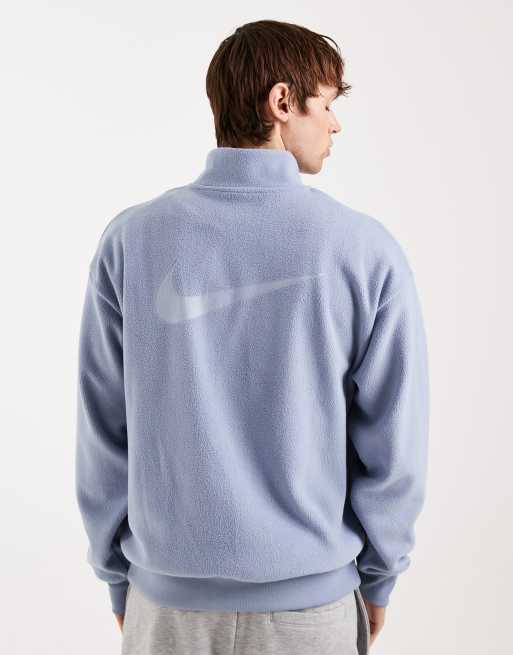 Nike quarter zip polar sweatshirt in navy, 3 of 5