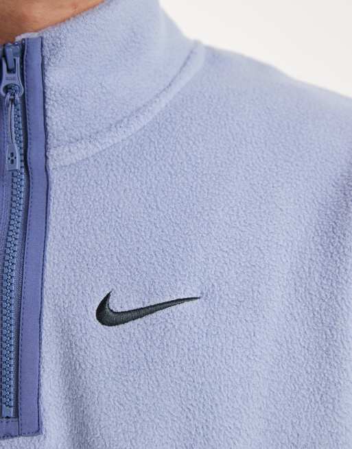 Nike quarter zip polar sweatshirt in navy, 5 of 5