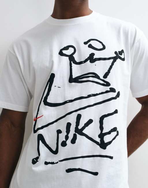 Nike Quickstrike graphic T-shirt in white and black, 4 of 5