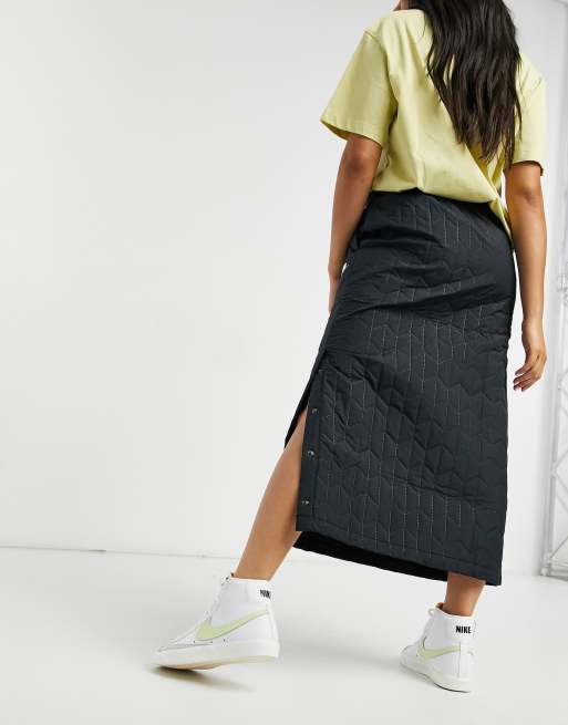 Quilted sales maxi skirt