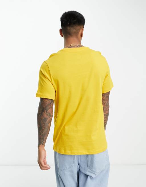 Yellow ochre mustard yellow round neck t-shirt