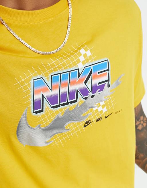 Blue yellow nike clearance shirt