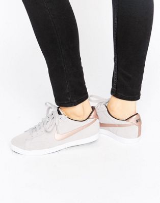 Nike Racquette Court Trainers In Beige And Metallic Gold | ASOS