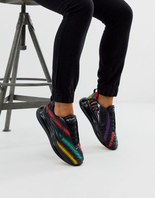 nike rainbow black shoes