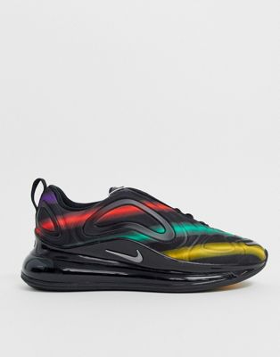 Nike Rainbow Black Air Max 720 Sneakers 